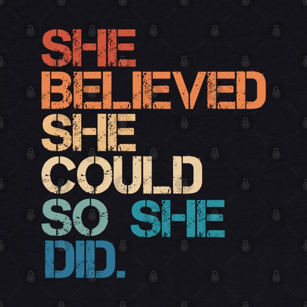 Women Quote - She Believed She Could So She Did by Inspire Enclave